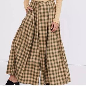 Wide legged checkered Rujuta Sheth Frida pants - emerald